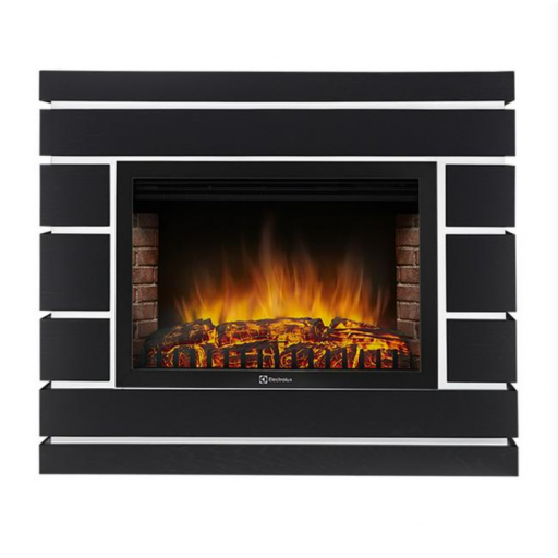 Каминокомплект: Очаг Electrolux EFP/P-2520LS N, портал Модерно 25 шпон черный дуб